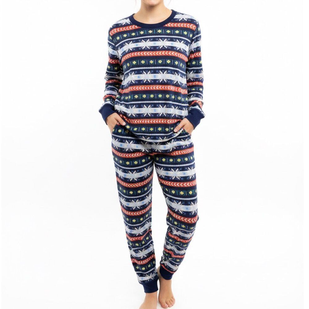 Hanna Andersson Matching Pajama Set – Women’s Medium M - Nordic Fair Isle Print
